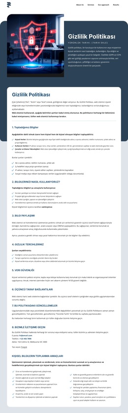 Gizlilik Müşterilerimiz Için Önemlidir - En Iyi Web Sitesi Şablonu
