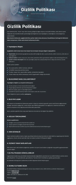 Güvenebileceğiniz Gizlilik - En Iyi Web Sitesi Tasarımı