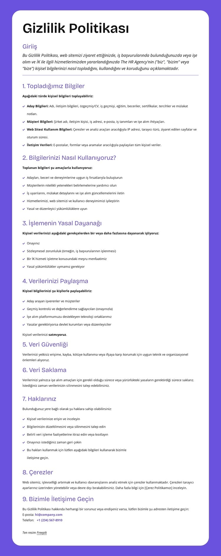 Kurumsal düzeyde gizlilik koruması Web sitesi tasarımı
