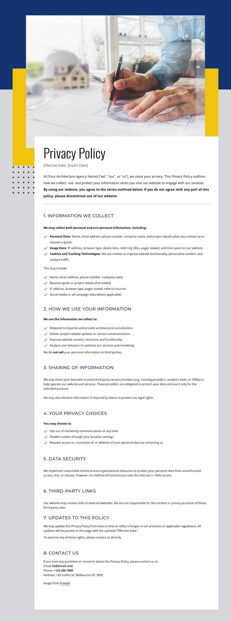Your data, your rights Web Page Design