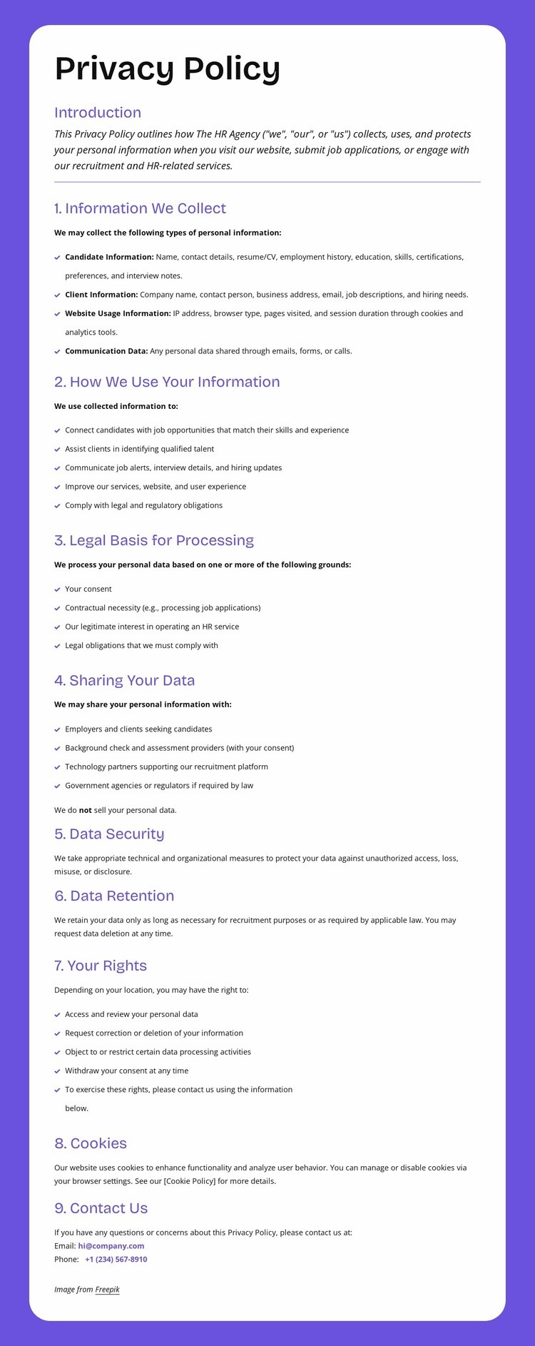 Enterprise-level privacy protection Web Page Design