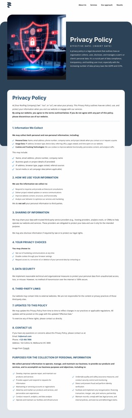 Awesome Homepage Design For Privacy Matters To Our Clients