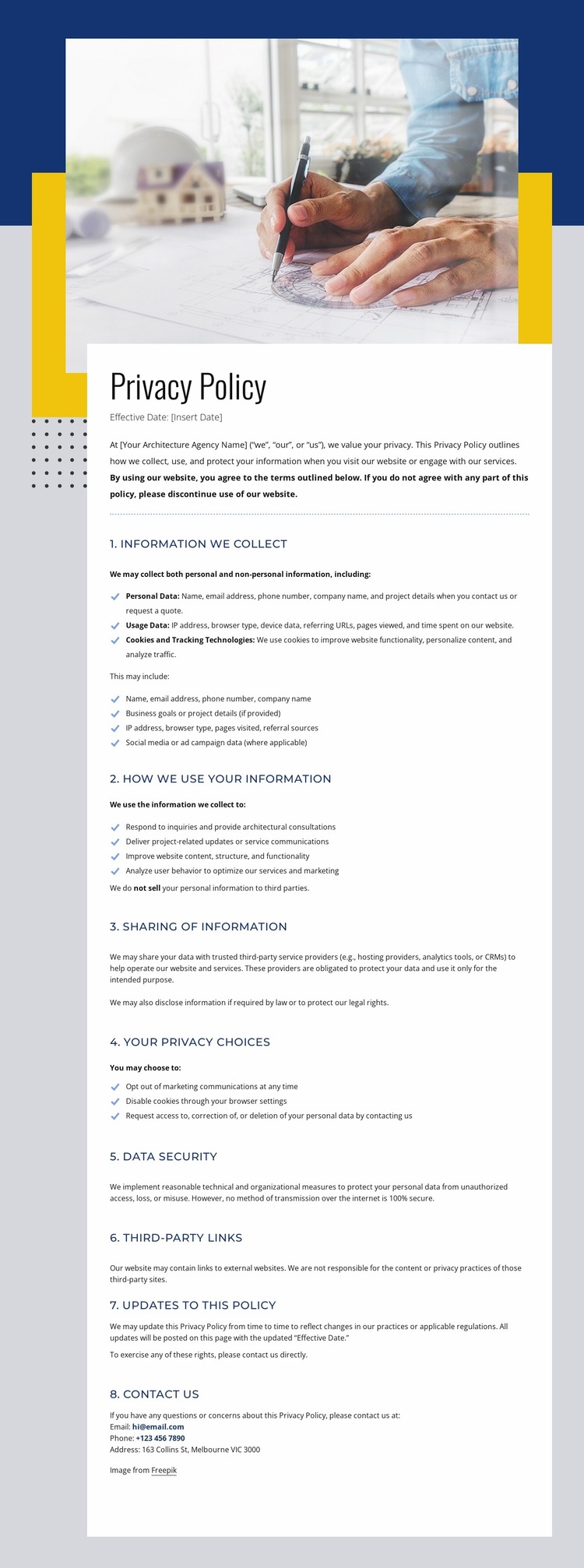 Your data, your rights Website Mockup