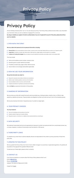 We Respect Your Privacy