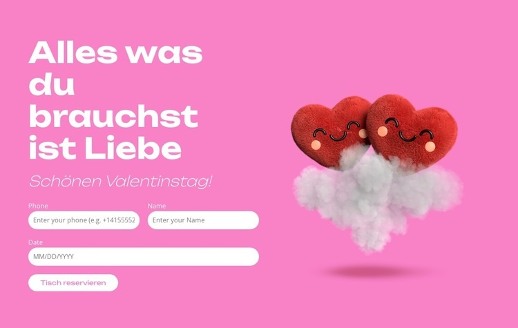 Süße Momente zusammen Landing Page