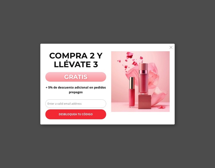 Cupón de compra 2 y llévate 3 Plantilla HTML