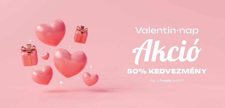 Valentin-napi varázslat Weboldal sablon