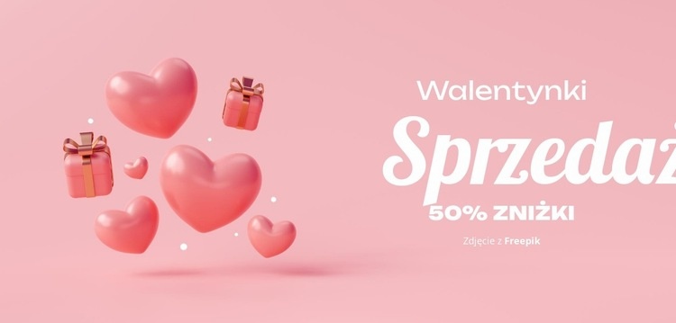 Magia Walentynek Projekt strony internetowej