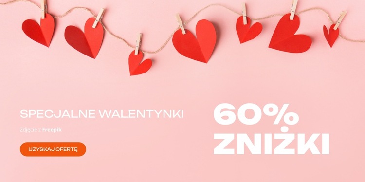 Świętuj miłość dzisiaj Szablon witryny sieci Web