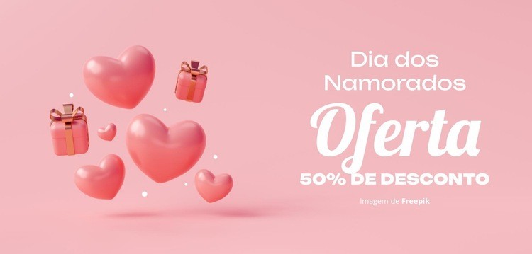 Magia do Dia dos Namorados Modelo HTML5