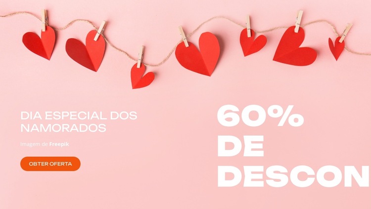 Celebre o amor hoje Modelo de site