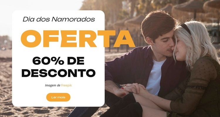 O romance está chamando Landing Page