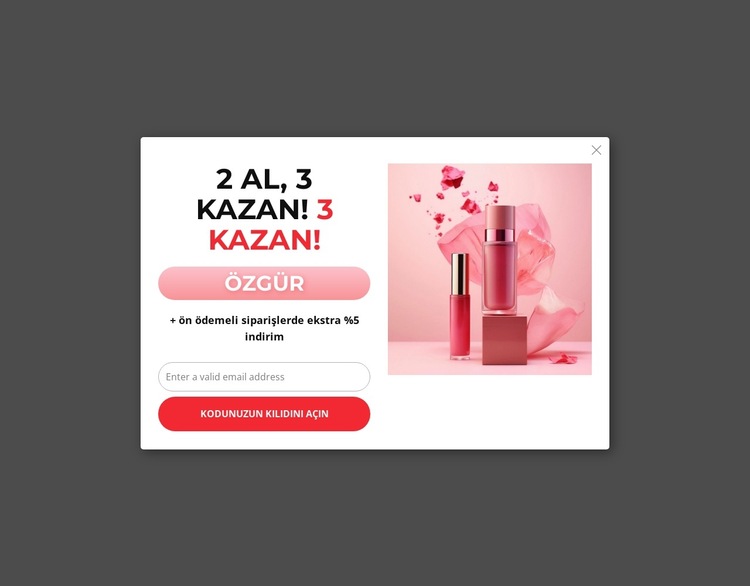 2 al, 3 kuponu al Web Sitesi Şablonu