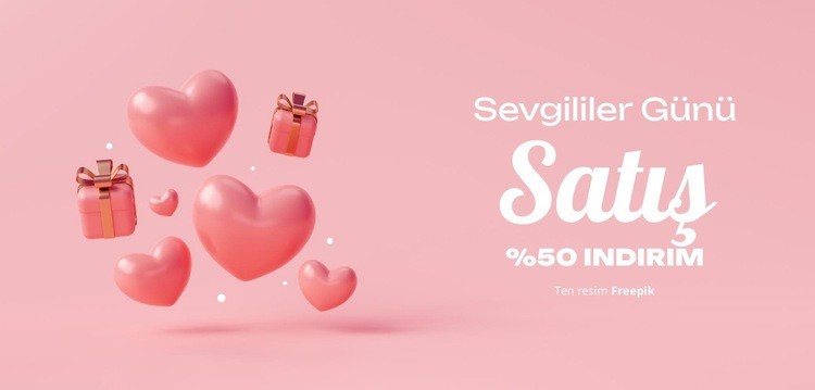 Sevgililer Günü Sihri Web sitesi tasarımı