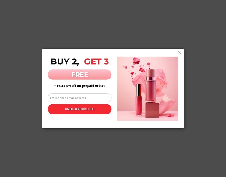 Buy 2, get 3 coupon WordPress Theme