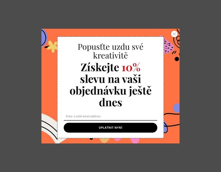 Získejte 10% slevu na svou objednávku ještě dnes Šablona