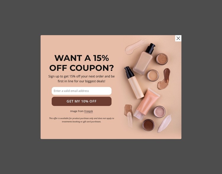 15% off coupon CSS Template