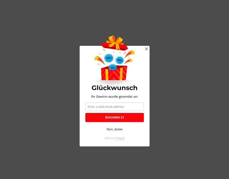 Holen Sie sich Ihren Gewinncoupon WordPress-Theme