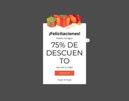 Maqueta De Sitio Web Gratuita Para Cupón De Descuento Del 75%