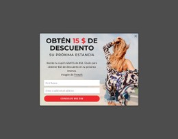 Obtenga 15$ De Descuento En Su Próxima Estadía Plantilla CSS
