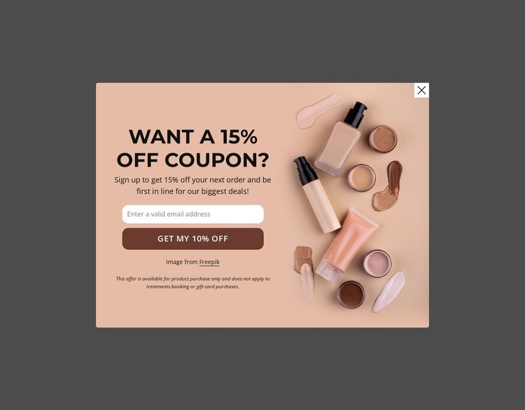 15% off coupon Html Code Example