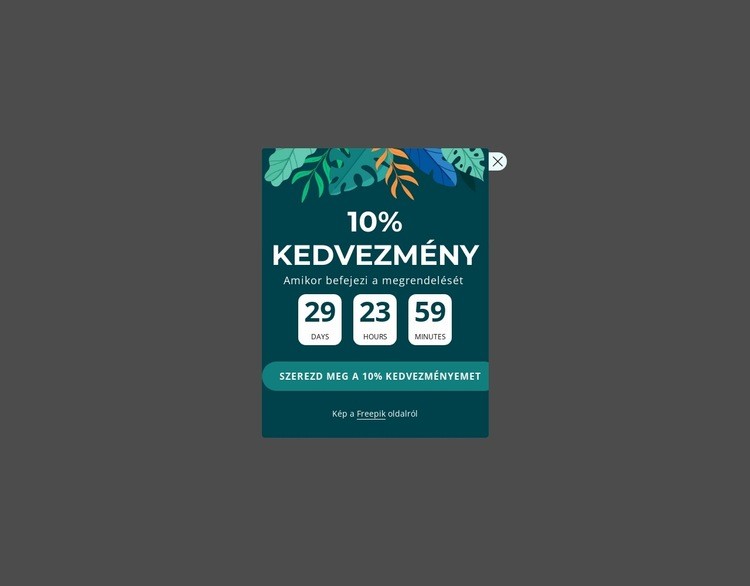 10% kedvezménykupon Sablon
