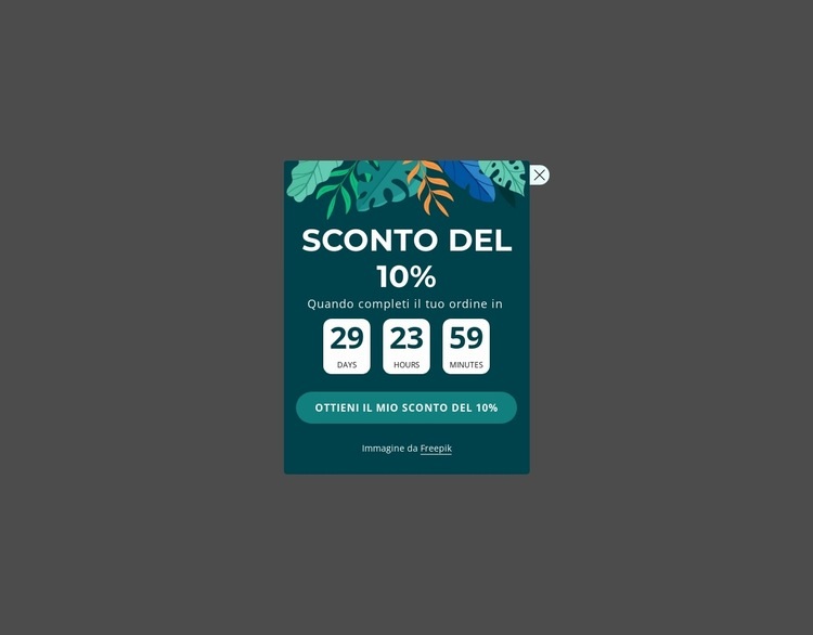 Buono sconto del 10% Progettazione di siti web