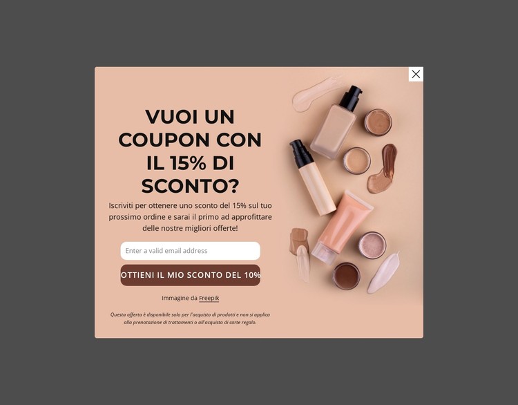 Buono sconto del 15% Modello CSS
