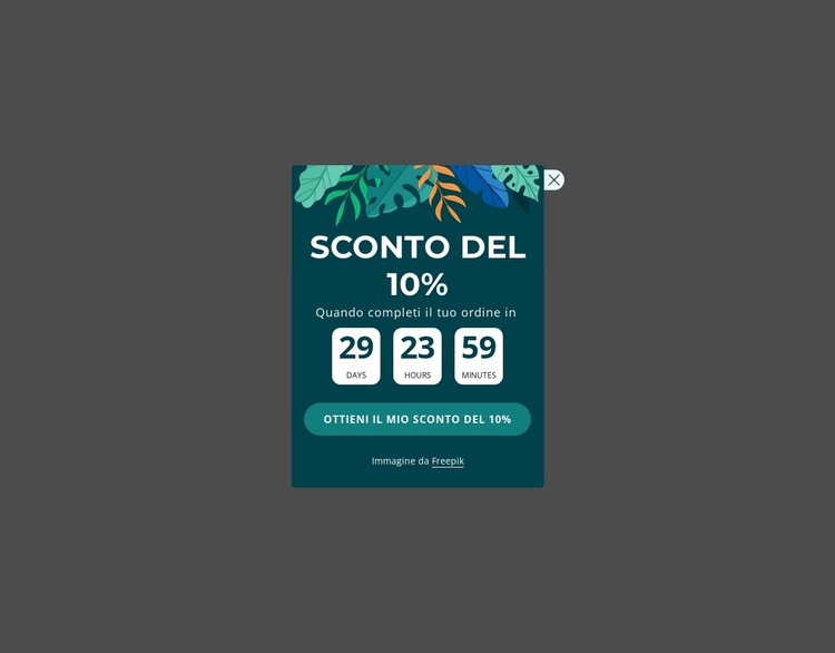 Buono sconto del 10% Tema WordPress