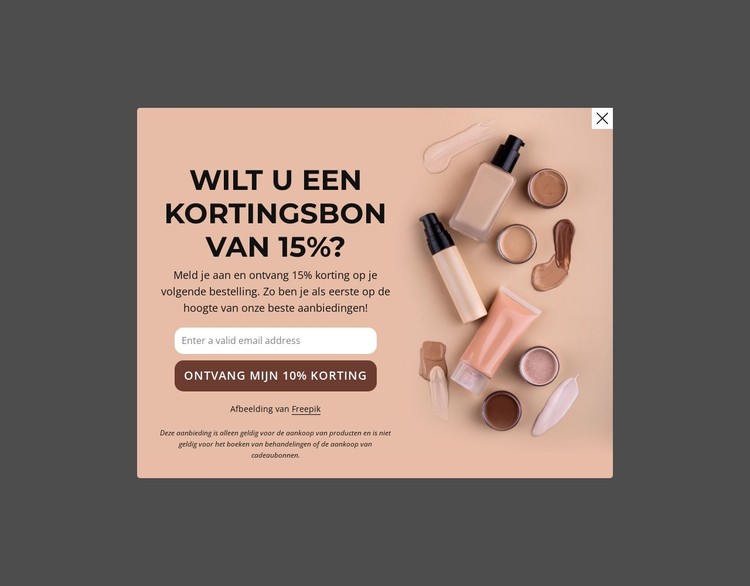 15% kortingsbon CSS-sjabloon