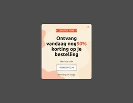 Ontvang Vandaag 50% Korting Op Uw Bestelling - Sjablonen Website-Ontwerp