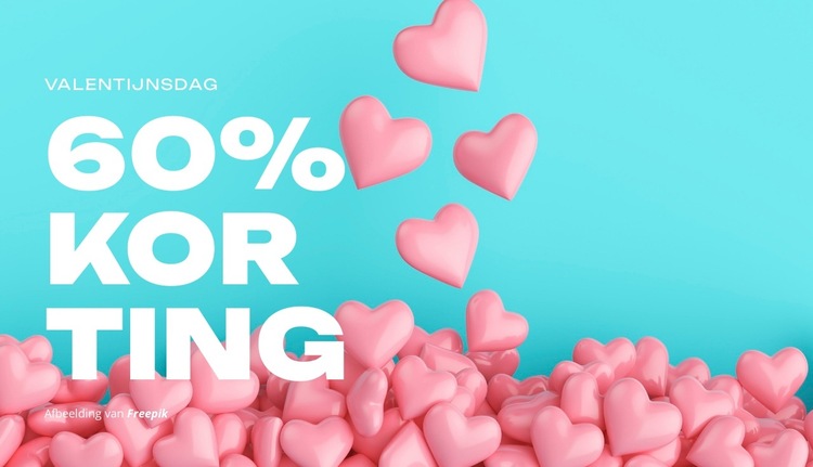 Harten en knuffels Website sjabloon