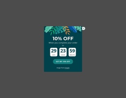 10% Off Coupon One Page Template