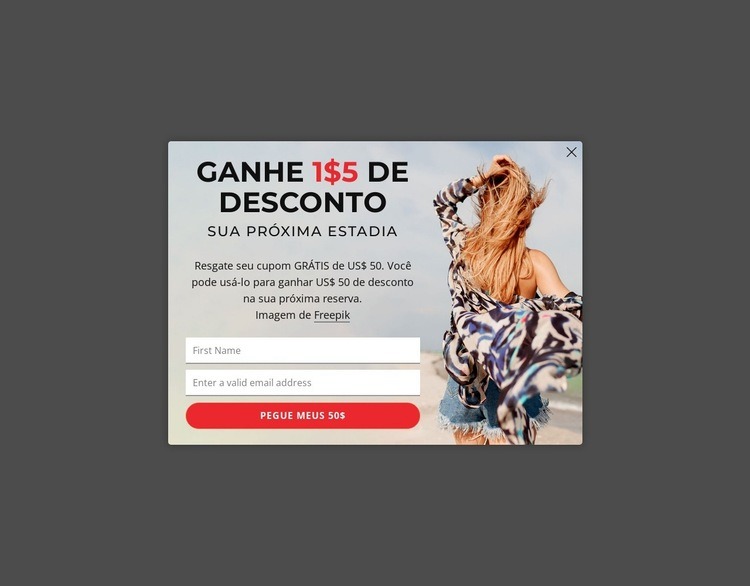 Ganhe US$ 15 de desconto na sua próxima estadia Design do site