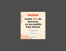 Ganhe 50% De Desconto No Seu Pedido Hoje