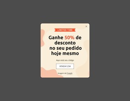 Ganhe 50% De Desconto No Seu Pedido Hoje Modelo De Site
