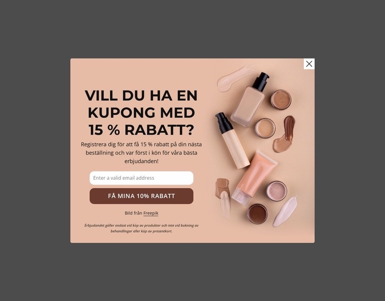 15 % rabattkupong HTML-mall