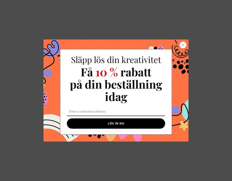Få 10 % rabatt på din beställning idag Mall