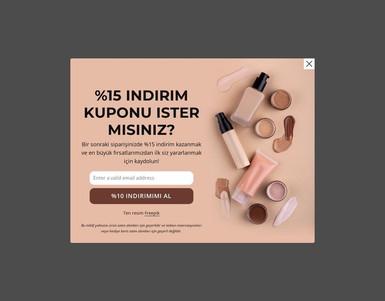 %15 indirim kuponu Şablon