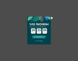 %10 Indirim Kuponu Web Sitesi Şablonu
