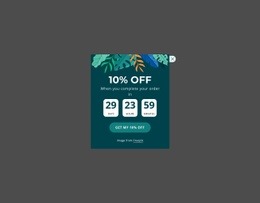 10% Off Coupon Web Page Design