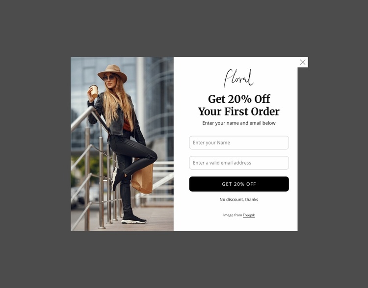 Get 20% off your first order Landing Page