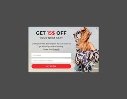 Get 15$ Off Your Next Stay