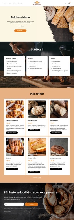 Šablona Návrhu Pro Pekařský Chléb A Sladkosti