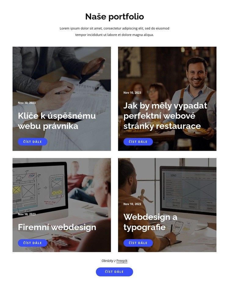 Studiový vizuální přehled Šablona