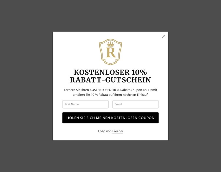 Kostenloser 10% Rabatt-Gutschein CSS-Vorlage