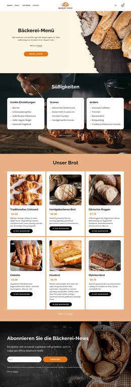 Bäckereibrot Und Süßigkeiten