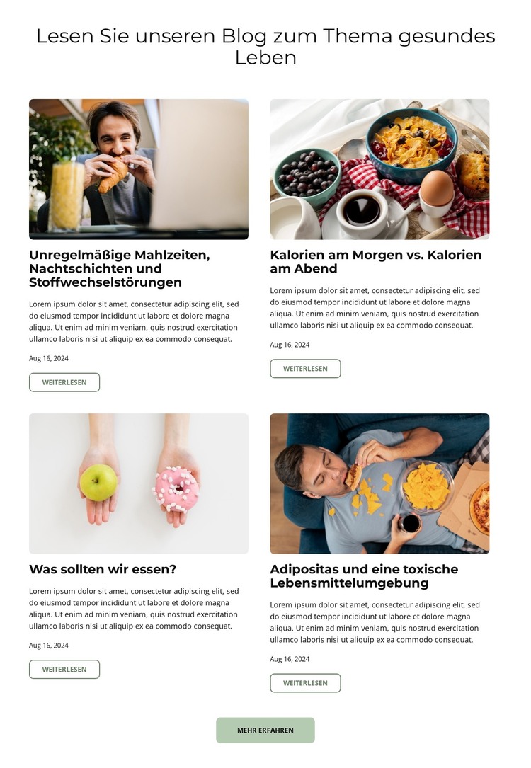 Eat Smart Blog HTML-Vorlage