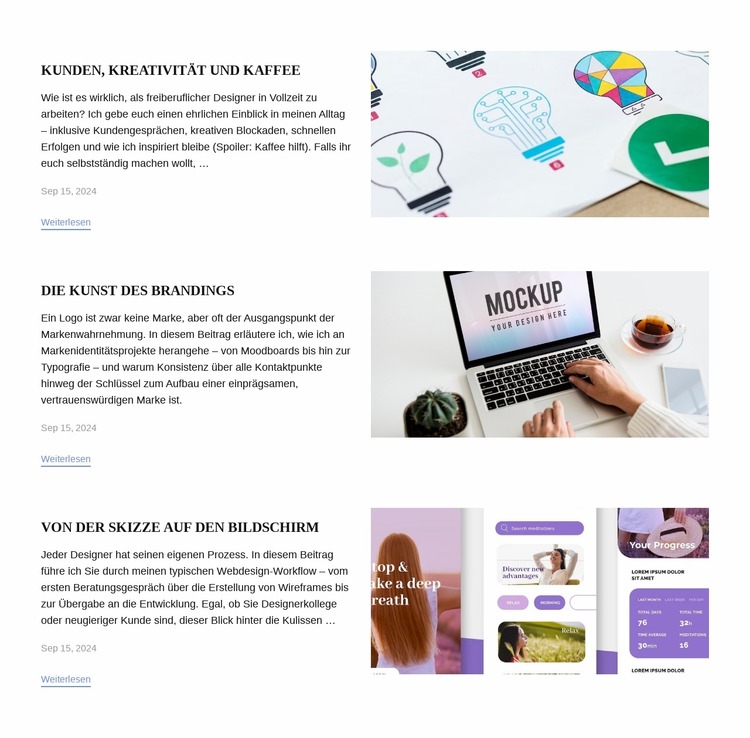 Notizen zum Designlabor Joomla Vorlage