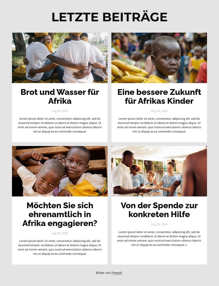 Hände, die helfen Website design